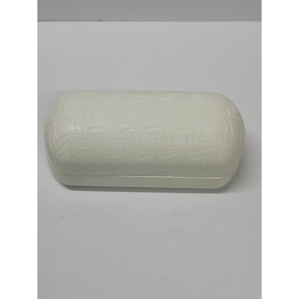 OAKLEY LOGO "SIGNATURE O" HARD SHELL SUNGLASS CASE WHITE